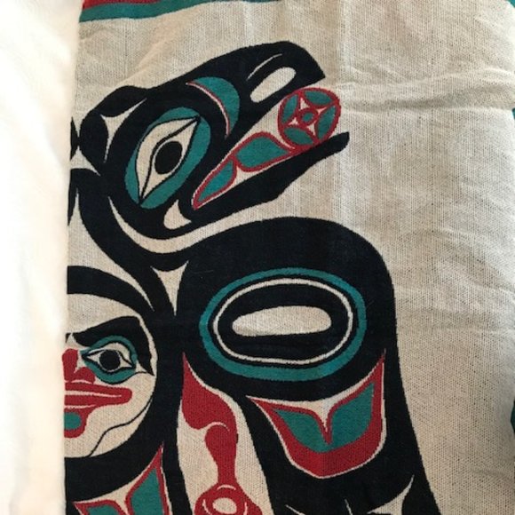 Indigenous Cotton Tapestry Throw "Lovebirds" NEW - Picture 4 of 15